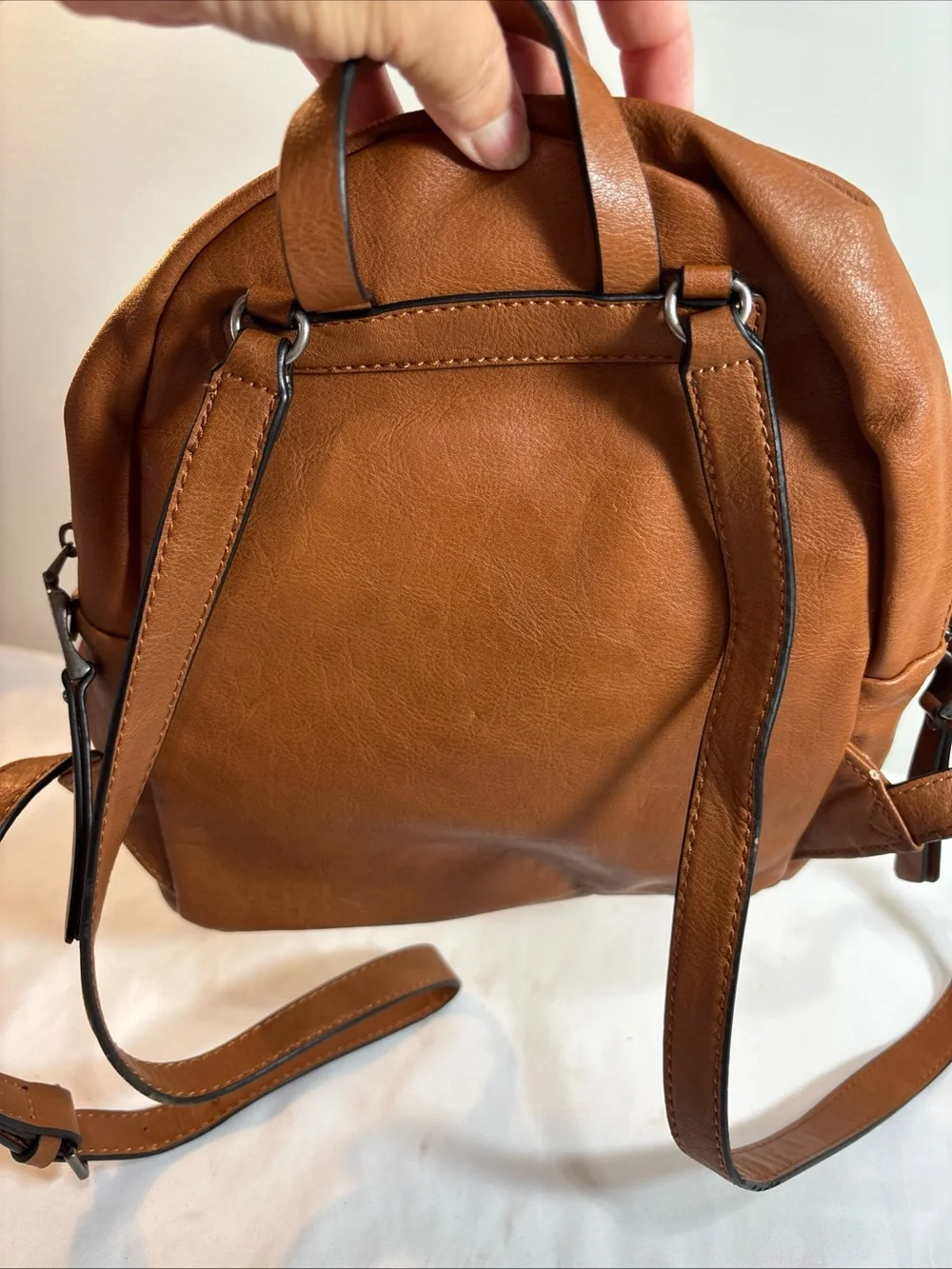 Splendid Womens Leather Mini Backpack - Brown